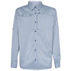 Costa Del Mar ANGLER TECH BUTTON DOWN PLAID Men Navy Apparel JD4ZT458