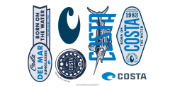 Costa Del Mar BLUE DECAL SHEET Unisex Assorted Accessory JD4ZT815