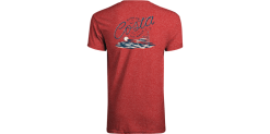 Costa Del Mar BOAT LINE Men Red Heather Apparel JD4ZT568