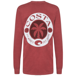 Costa Del Mar BONITA LADIES LS Women Brick Red Apparel JD4ZT953