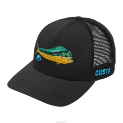 Costa Del Mar DORADO STITCHED TRUCKER Unisex Black Accessory JD4ZT682