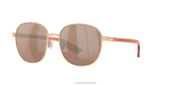 Costa Del Mar EGRET Women Brushed Rose Gold Sunglasses JD4ZT863