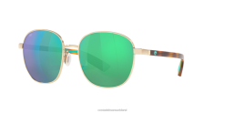 Costa Del Mar EGRET Women Shiny Gold Sunglasses JD4ZT861