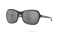 Costa Del Mar KARE Women Shiny Black Mint Logo Sunglasses JD4ZT904