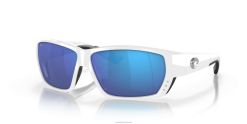 Costa Del Mar TUNA ALLEY Men White Sunglasses JD4ZT128